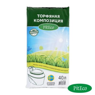 Торфяная композиция Piteco для биотуалетов 40л. Артикул: B40-01
